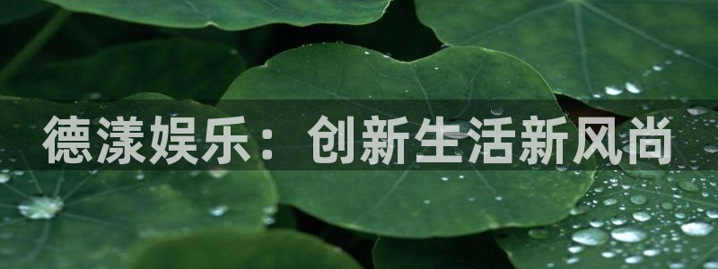 杏宇体育平台登录入口：德漾娱乐：创新生活新风尚