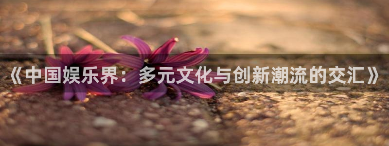 杏宇3注册：《中国娱乐界：多元文化与创新潮流的交汇》